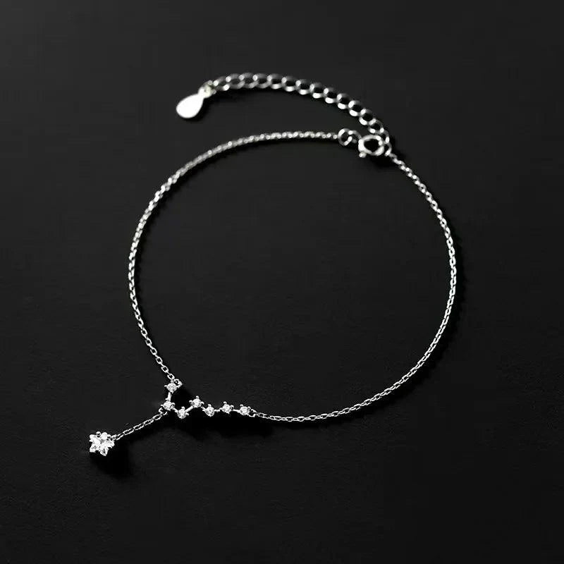 925 Silver/Chandi Star Lightning Anklet