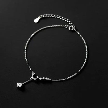 925 Silver/Chandi Star Lightning Anklet