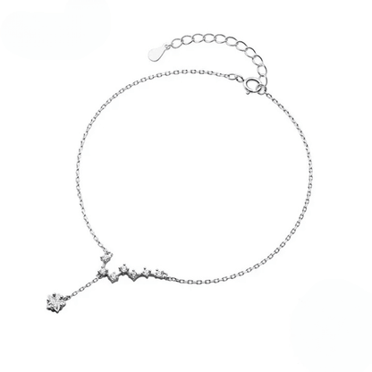 925 Silver/Chandi Star Lightning Anklet